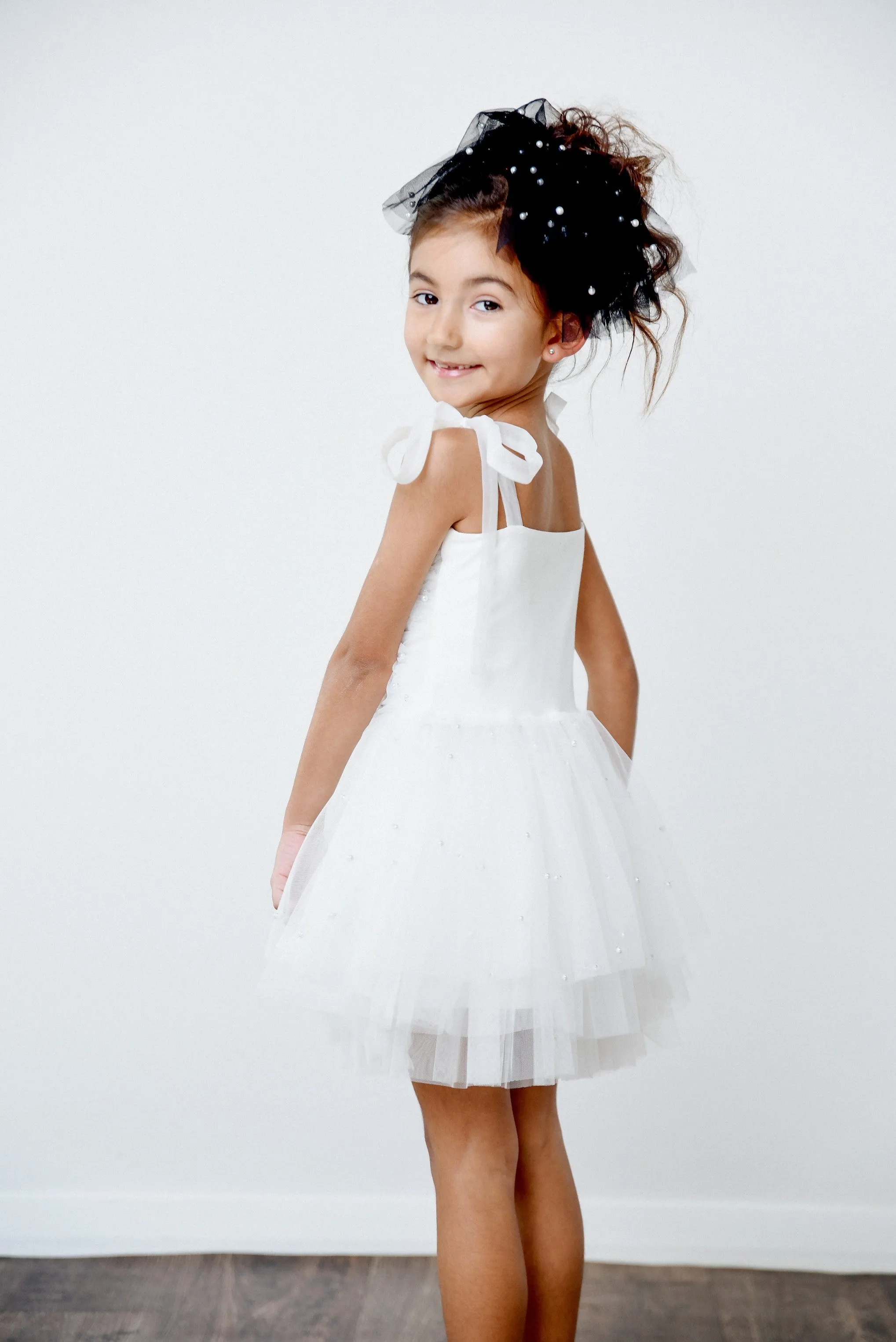 DOLLY® PEARL TULLE BALLERINA DRESS white  ⚪