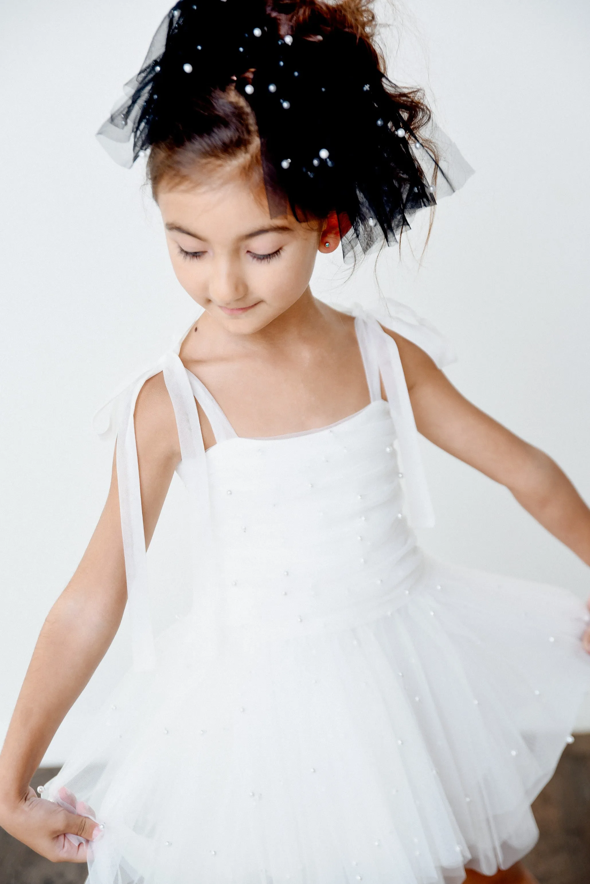 DOLLY® PEARL TULLE BALLERINA DRESS white  ⚪