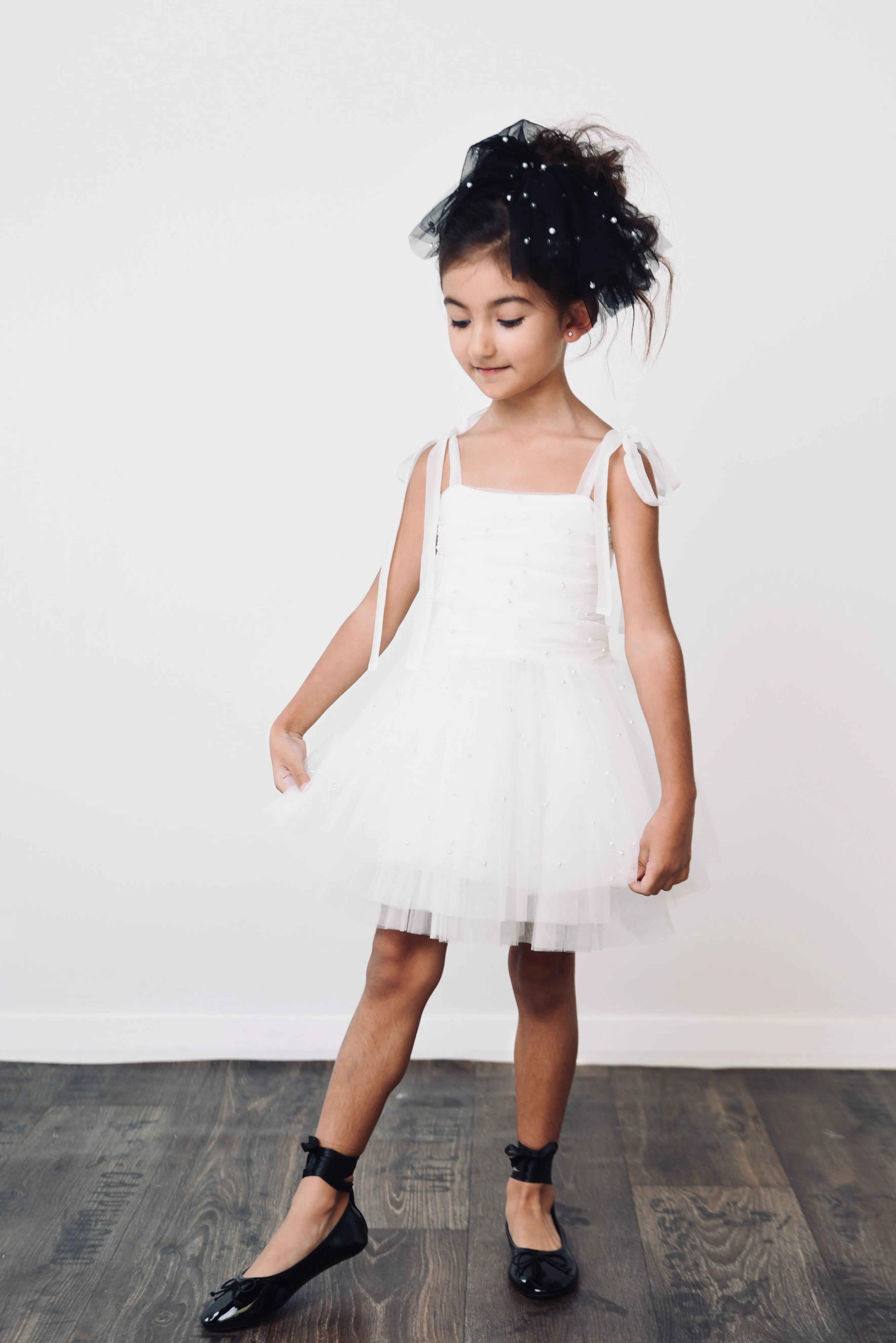 DOLLY® PEARL TULLE BALLERINA DRESS white  ⚪