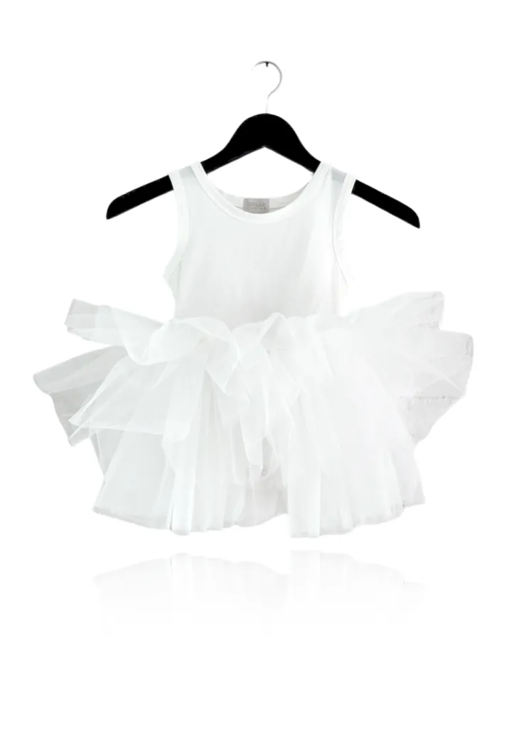 DOLLY TIMELESS COTTON TUTU DRESS white