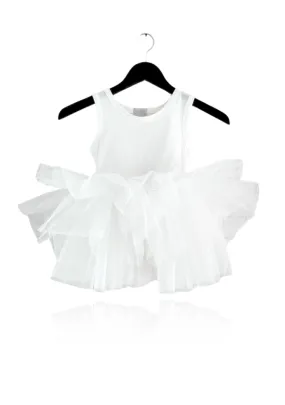 DOLLY TIMELESS COTTON TUTU DRESS white