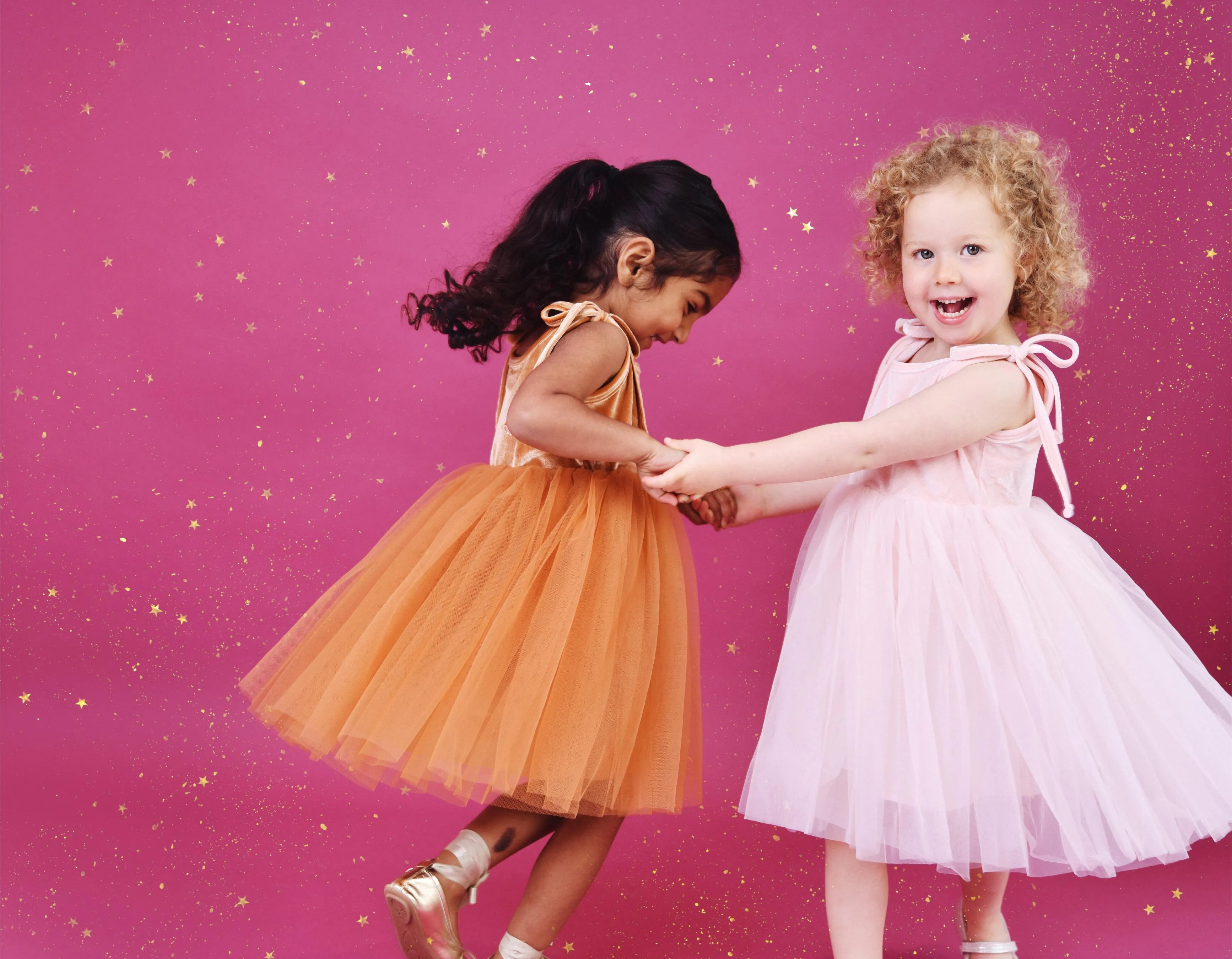 DOLLY UNIVERSE VELVET COSMIC STRINGS TUTU DRESS pink
