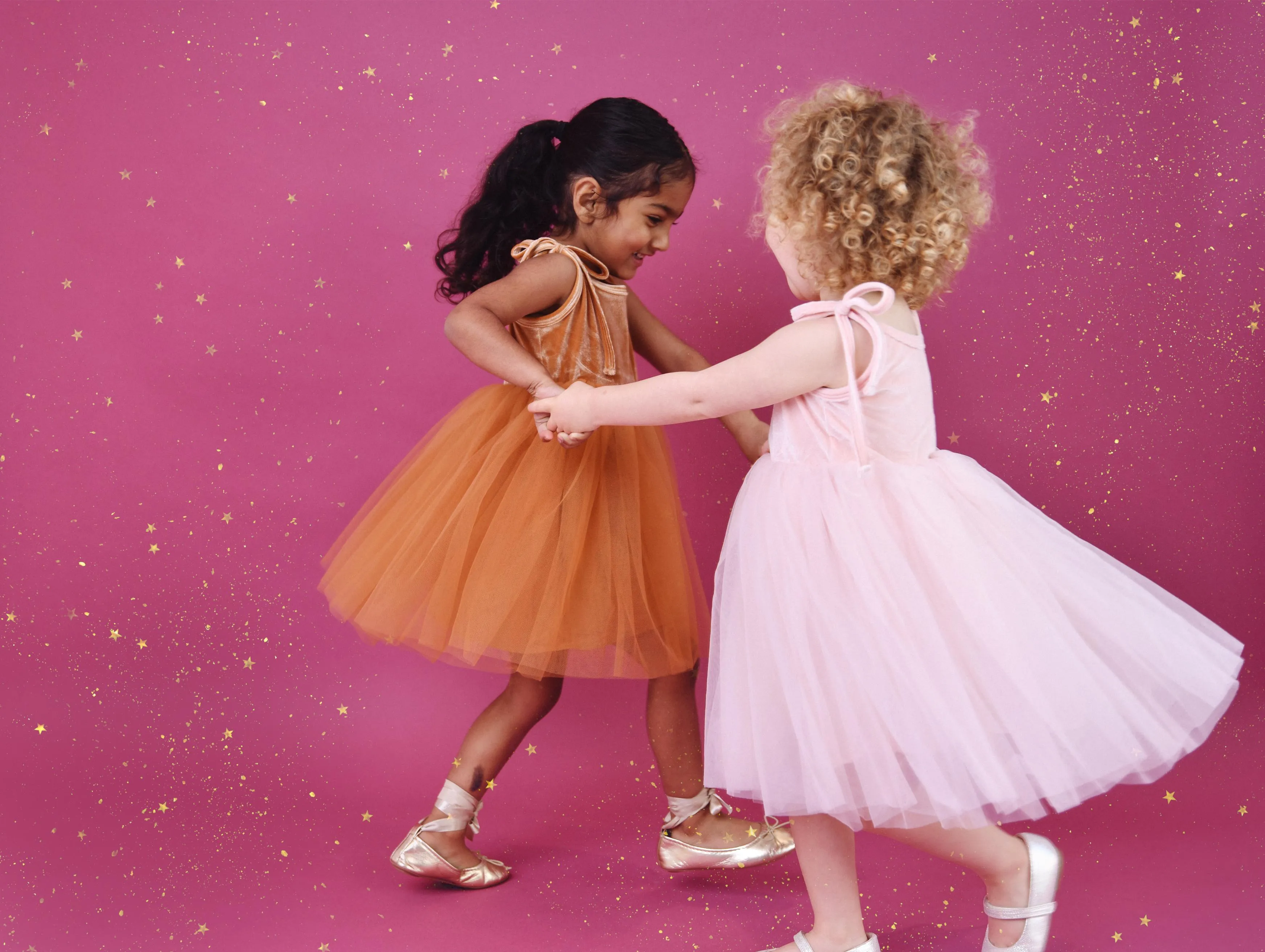 DOLLY UNIVERSE VELVET COSMIC STRINGS TUTU DRESS pink