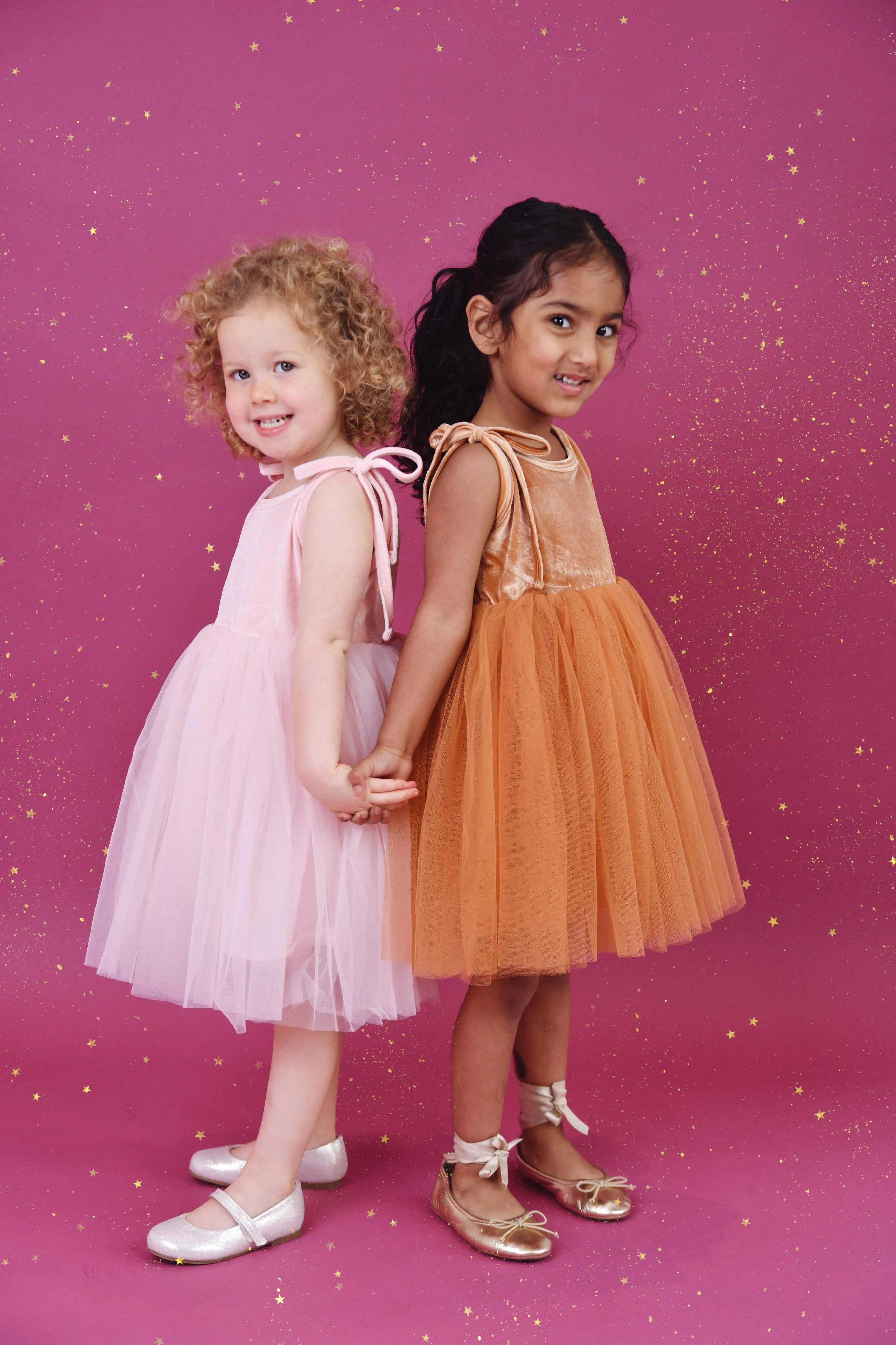 DOLLY UNIVERSE VELVET COSMIC STRINGS TUTU DRESS pink