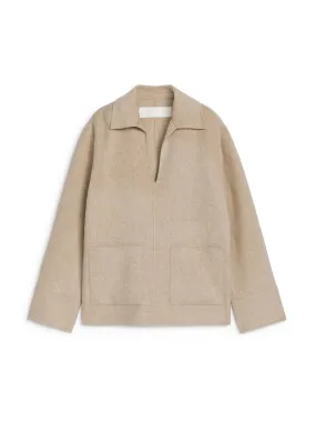 Double-face popover shirt