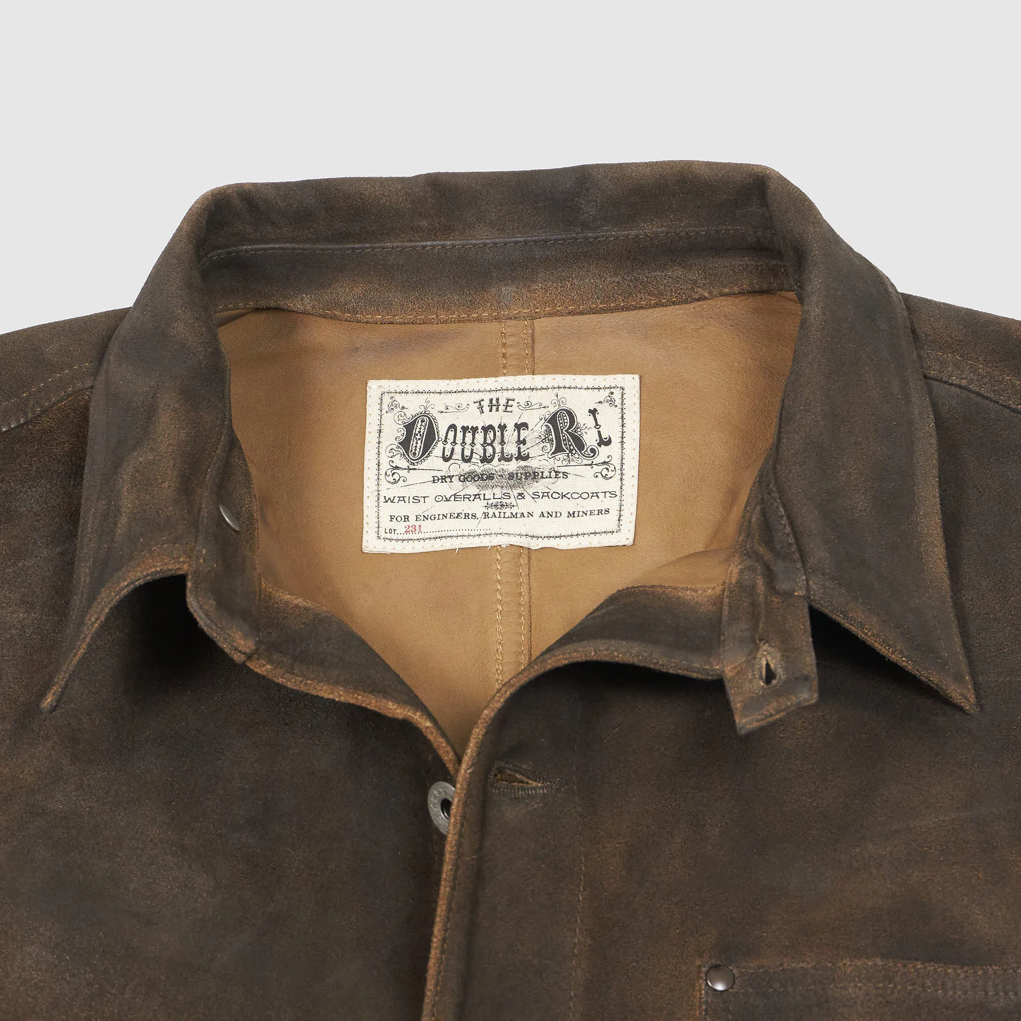 Double RL Roughout Unlined Leather Work Jacket