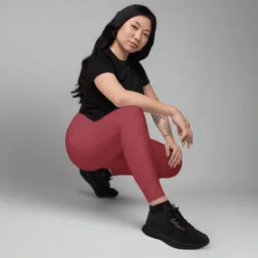 Eco-friendly Pocket Leggings for Women | 2XS-6XL | Sustainable Activewear | Fall Scarlet