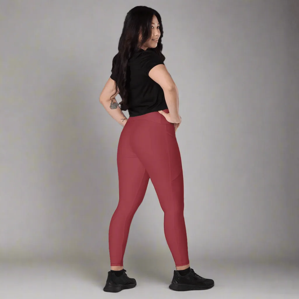 Eco-friendly Pocket Leggings for Women | 2XS-6XL | Sustainable Activewear | Fall Scarlet