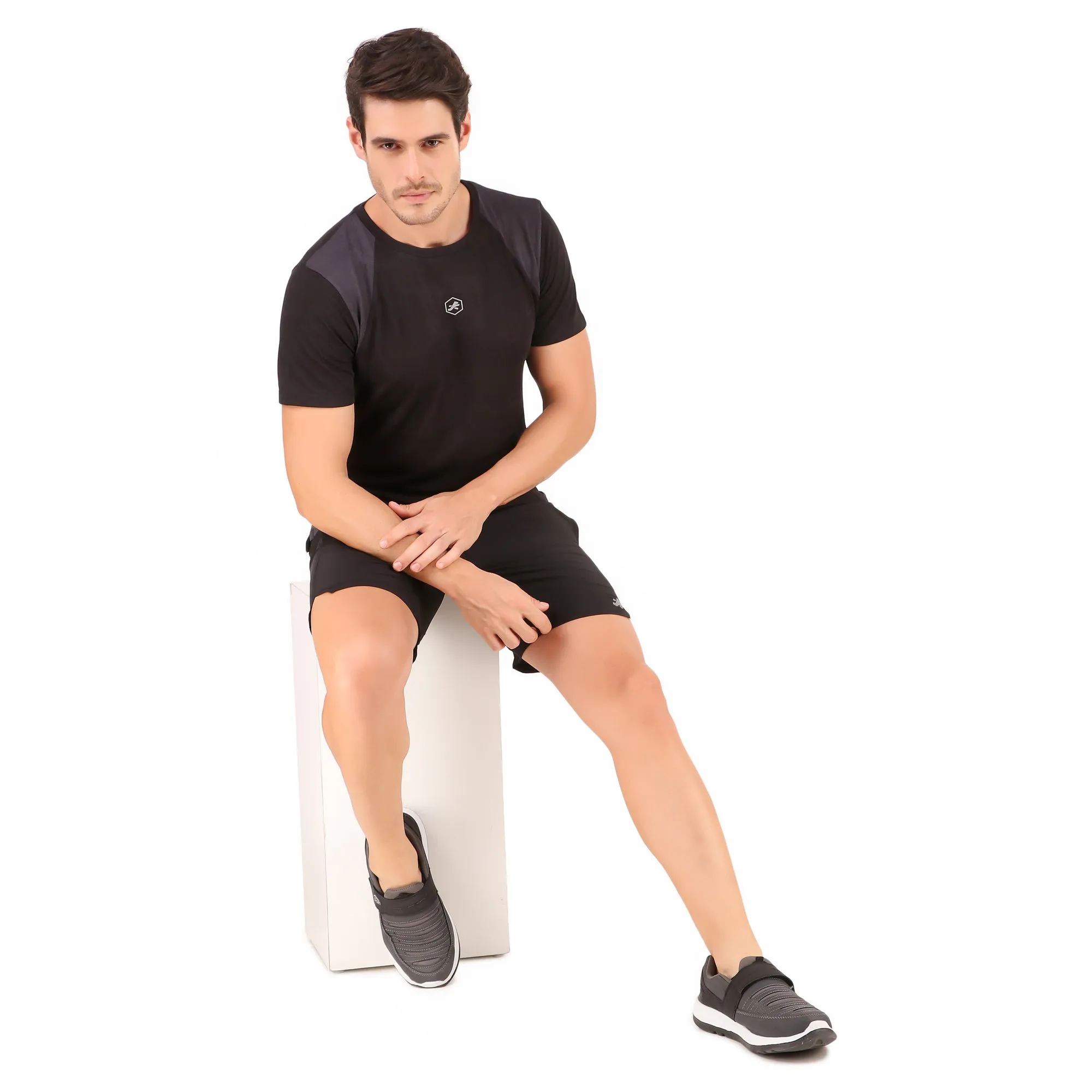 Elevate Performance Tshirt For Men (Grey/Black)