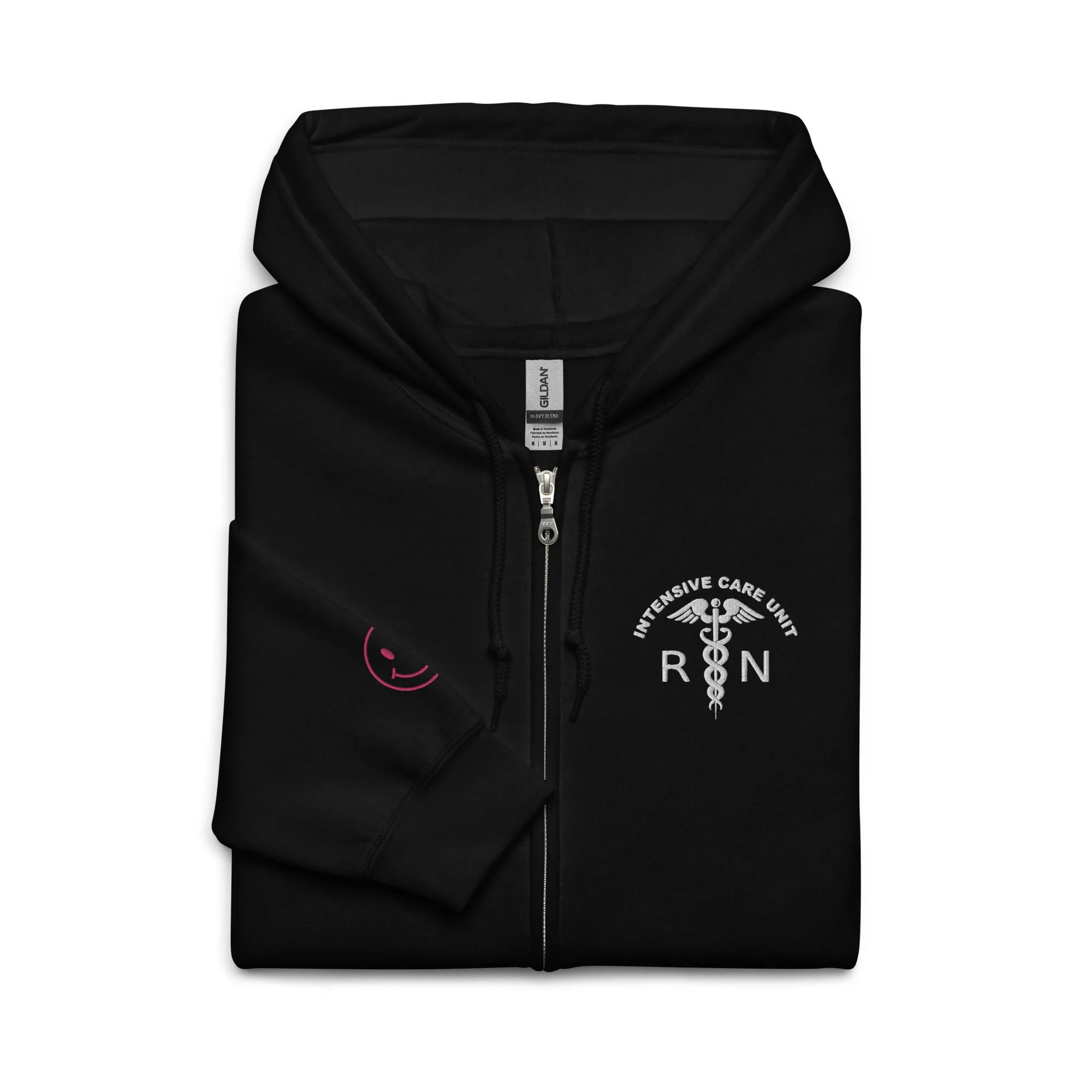 Embroidered Full-Zip Hoodie: Intensive Care Unit RN