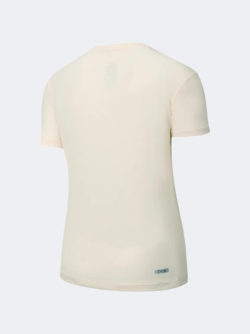 Erke Crew Women Training T-Shirt Cheese White