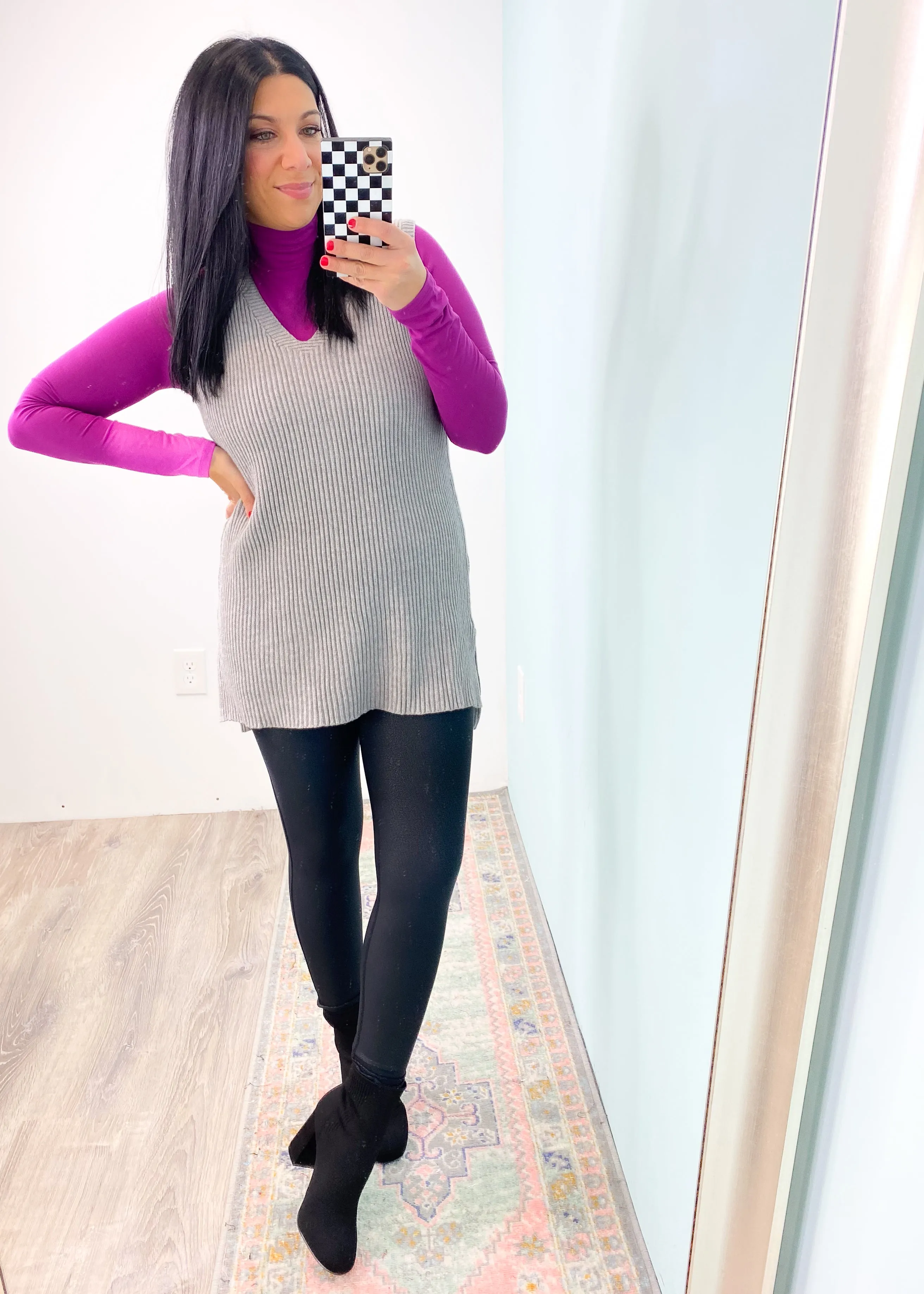 'Fairy Dust' Light Plum Ultra Soft Mock Neck Bodysuit