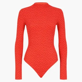 Fendi X Skims Mock Neck Long Sleeve Bodysuit Georgia