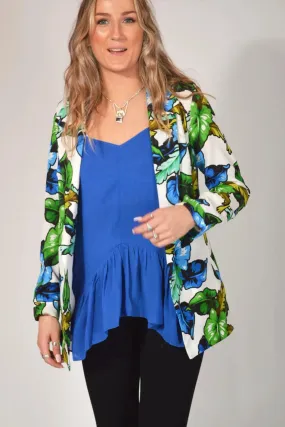 Floral Long Unlined Jacket