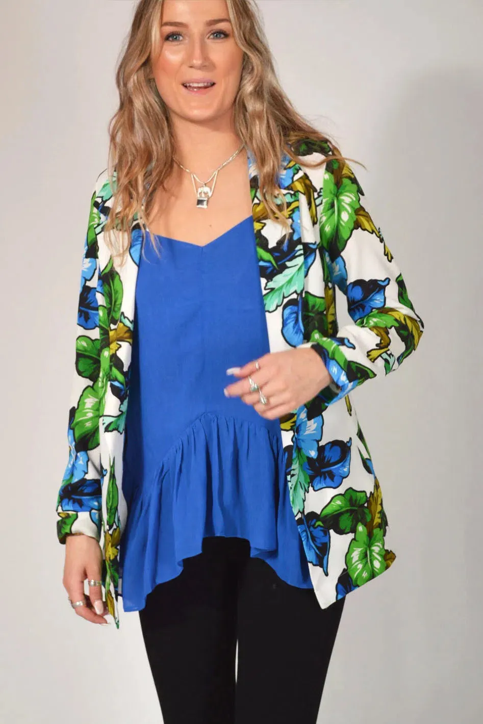 Floral Long Unlined Jacket
