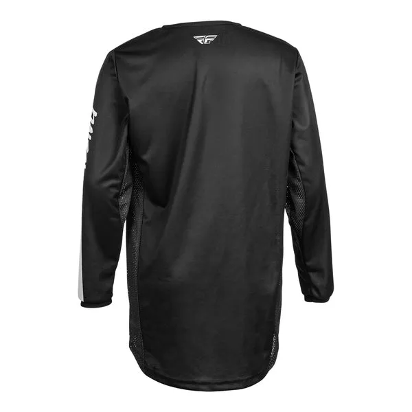 Fly 2022 Kinetic Rebel Youth Motorcross Jersey (Black/White)