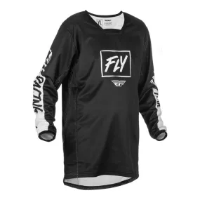 Fly 2022 Kinetic Rebel Youth Motorcross Jersey (Black/White)
