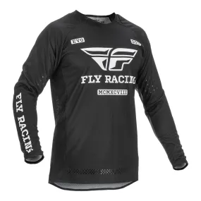 Fly Racing 2022 Evolution DST Adult Motocross Jersey (Black/White)