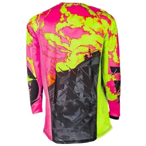 Fly Racing Kinetic Outlaw Men's Black/Neon Pink/Hi-Viz Yellow Motocross Jersey