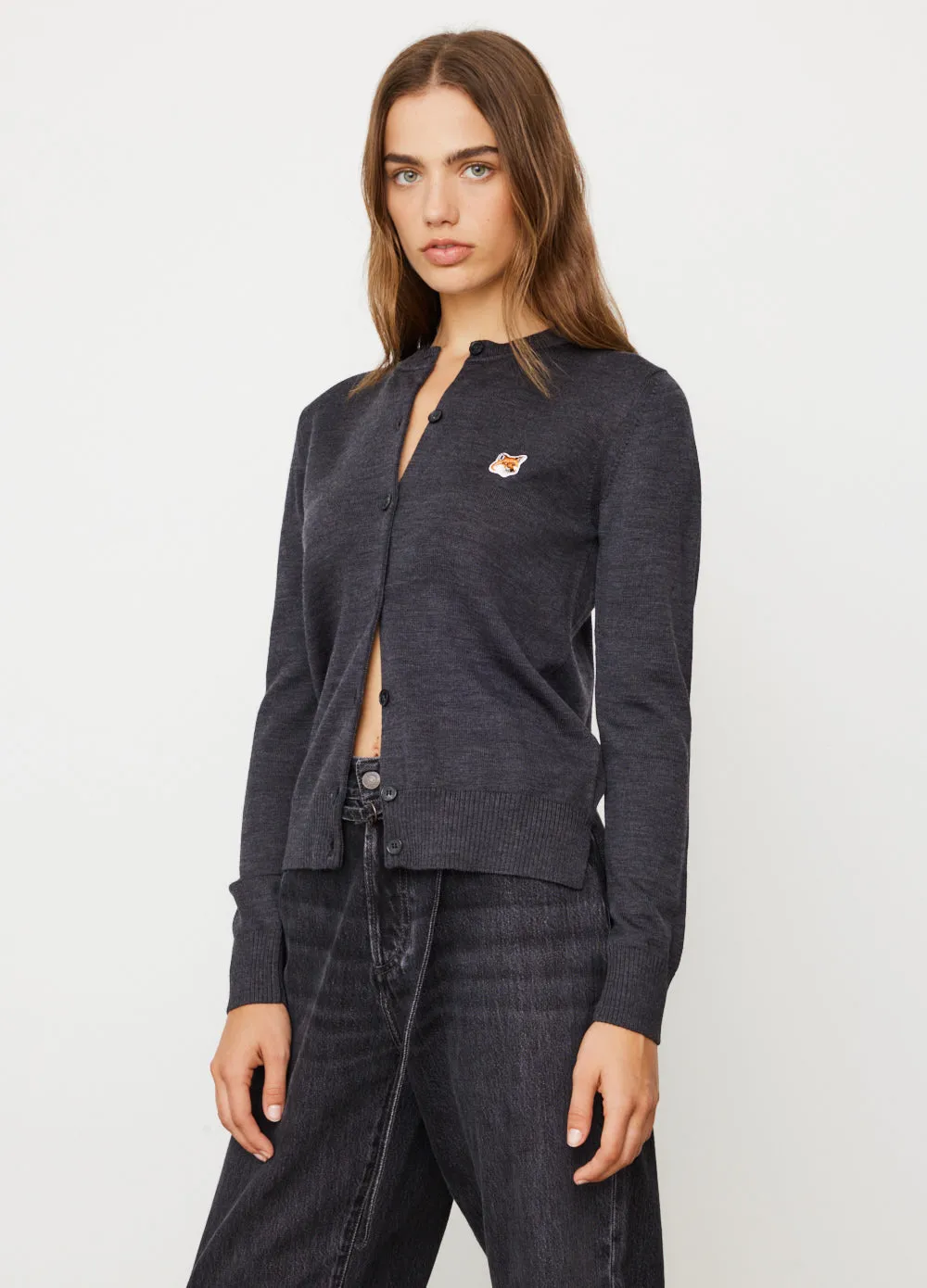Fox Head Patch Adjusted Cardigan