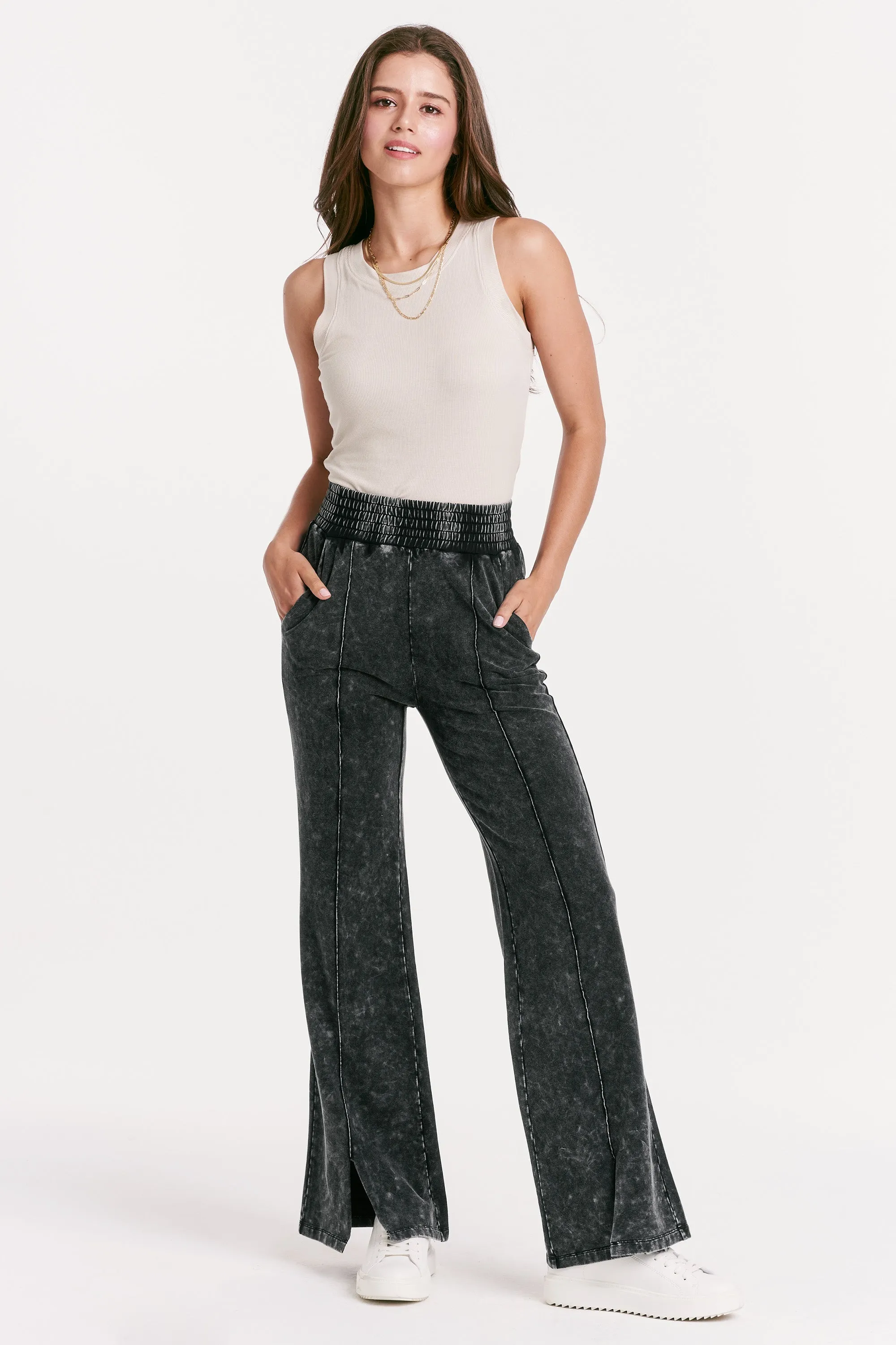 FRANCINE SWEATPANT BLACK VINTAGE WASHED