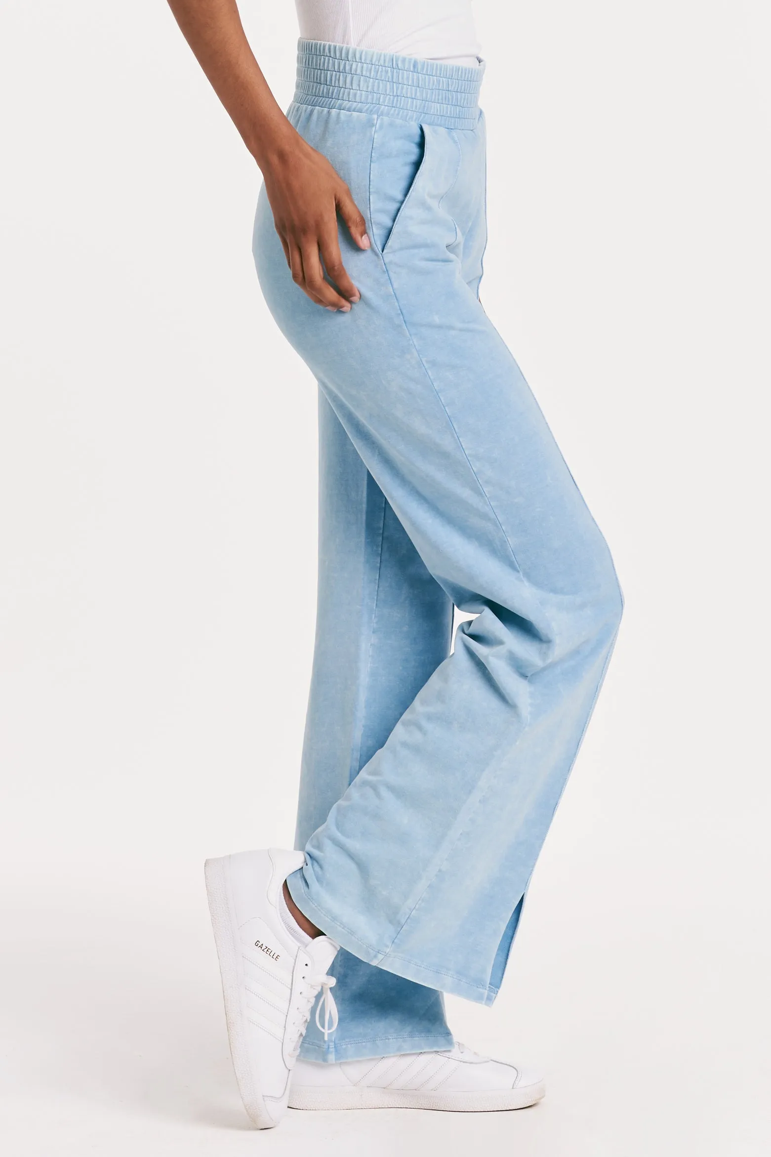FRANCINE SWEATPANT DUSTY BLUE VINTAGE WASHED