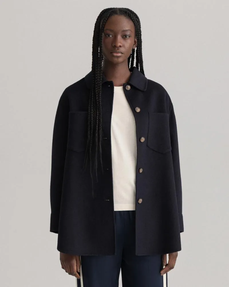 Gant Apparel Womens HANDSTITCHED SHIRT JACKET 433/EVENING BLUE