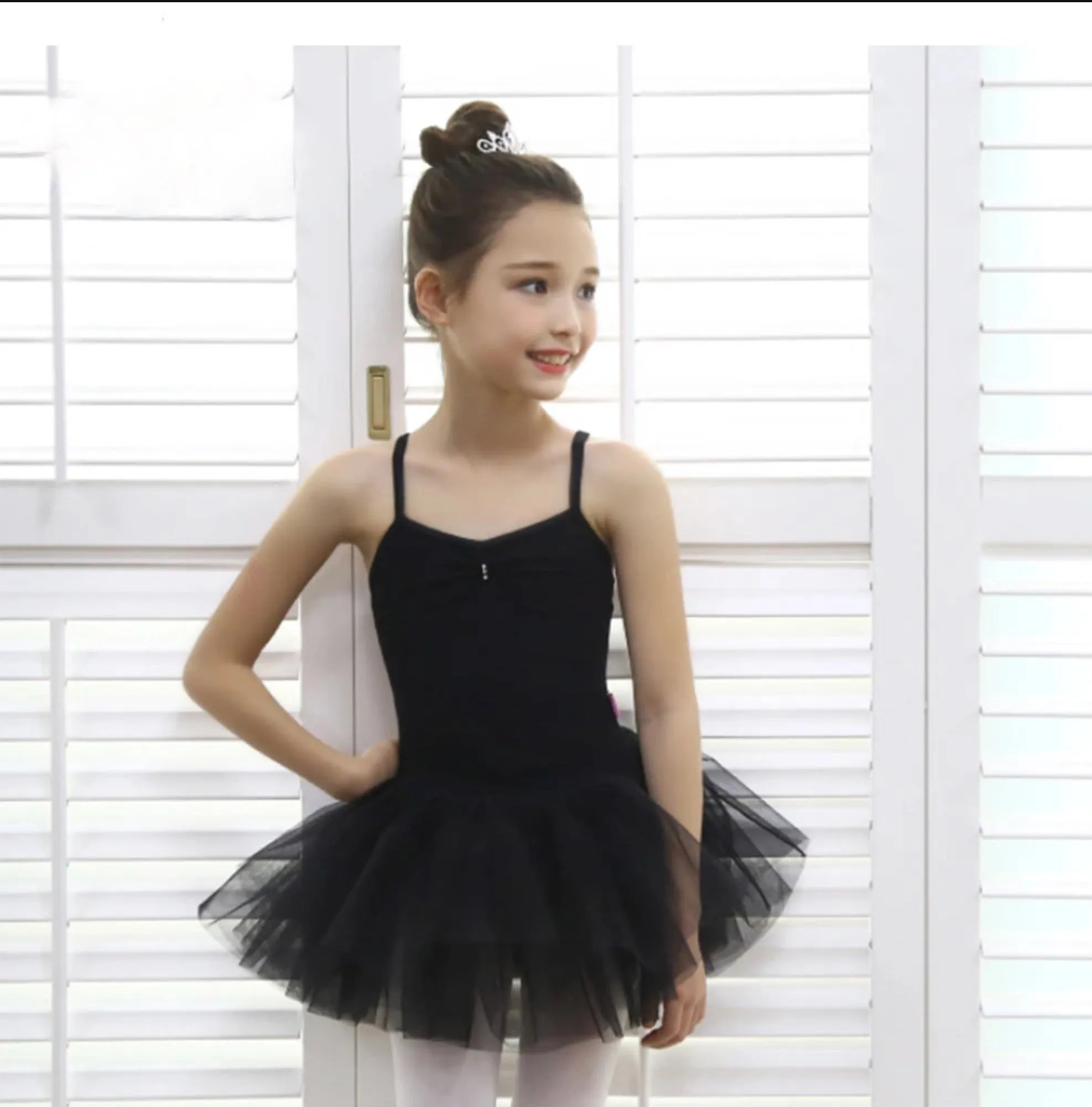 Girls Red Ballet Tutu Dress Dance Practice Costume