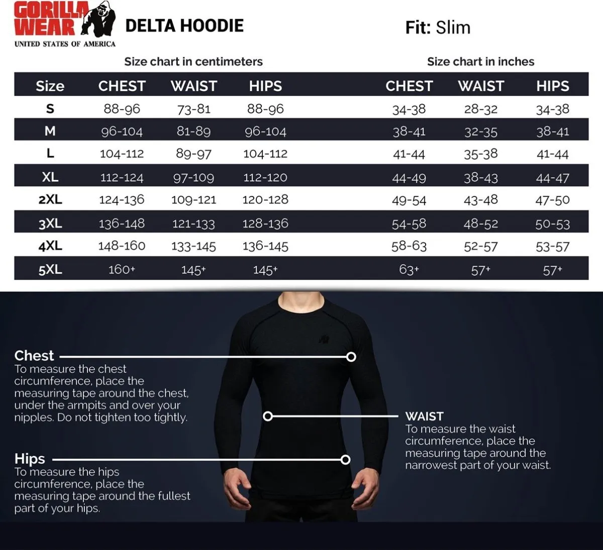 Gorilla Wear Delta Hoodie - Black