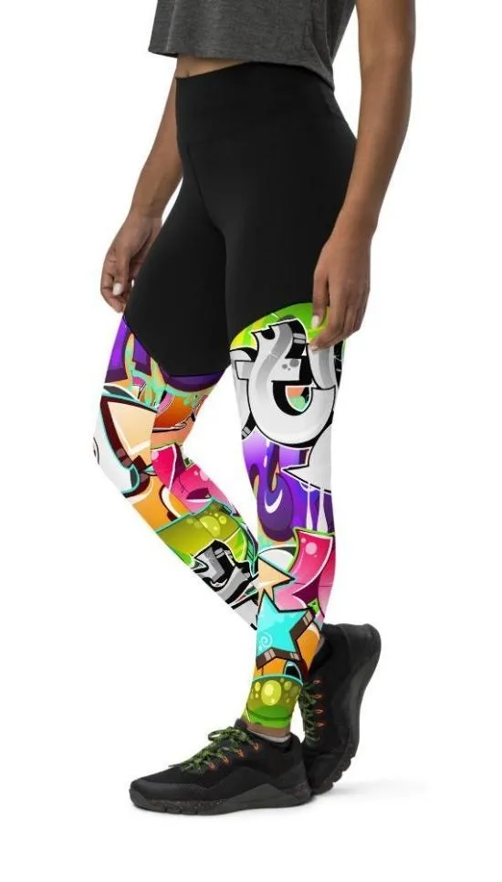 Graffiti Compression Leggings