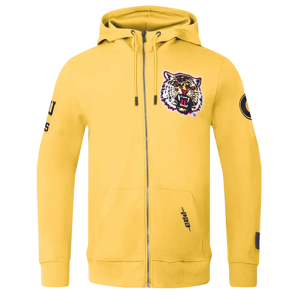 GRAMBLING STATE UNIVERSITY CLASSIC MEN'S FZ PO HOODIE (YELLOW)