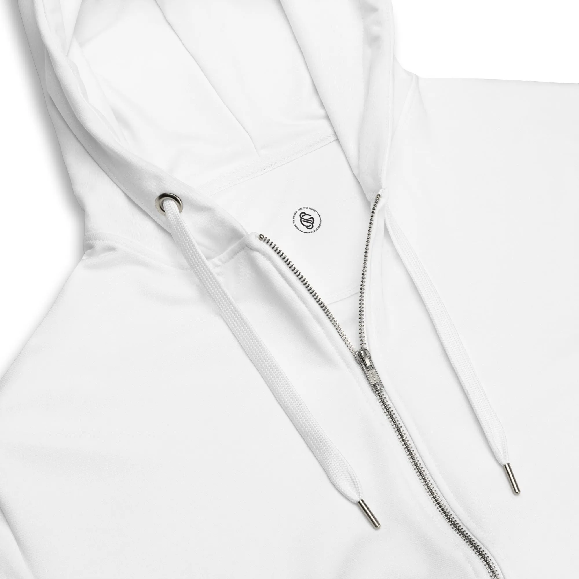 GS GRAPHIX ZIP HOODIE WHITE - WHO RUNS THE WORLD