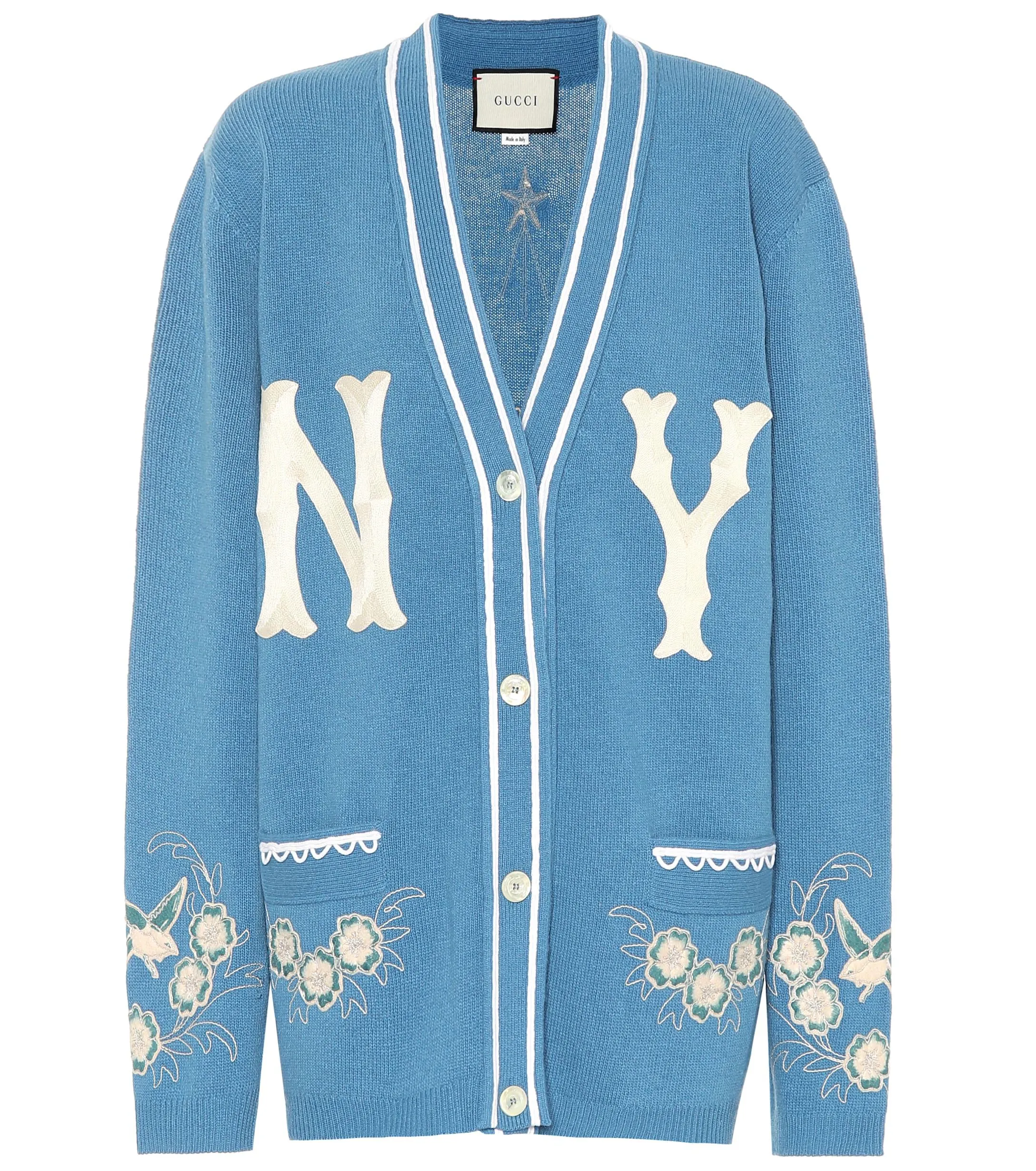 Gucci   New York Yankees Embroidered Wool Cardigan - Limited Edition