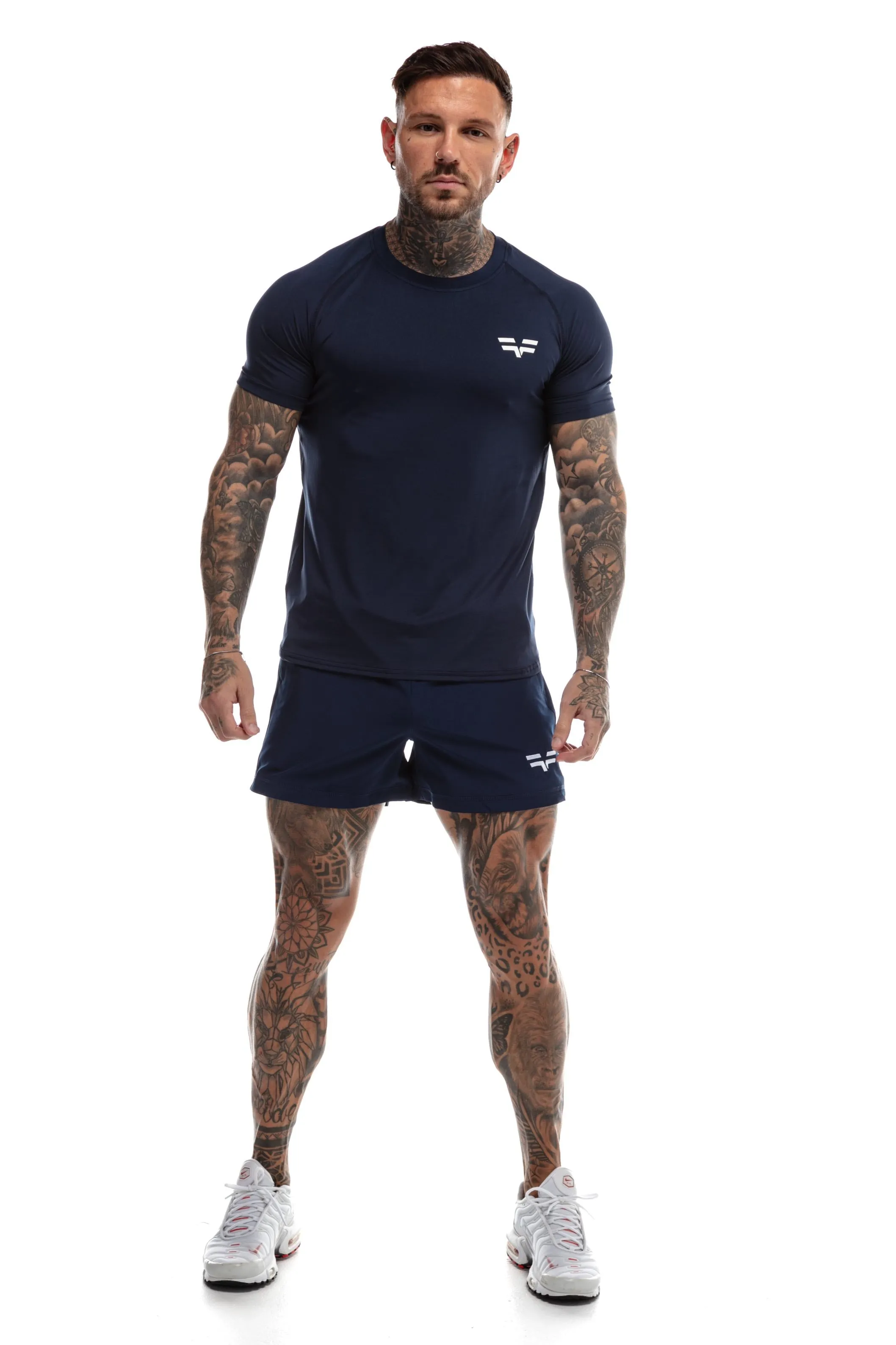 GymFreak Mens 365 Shorts - Navy Blue - 3.5inch