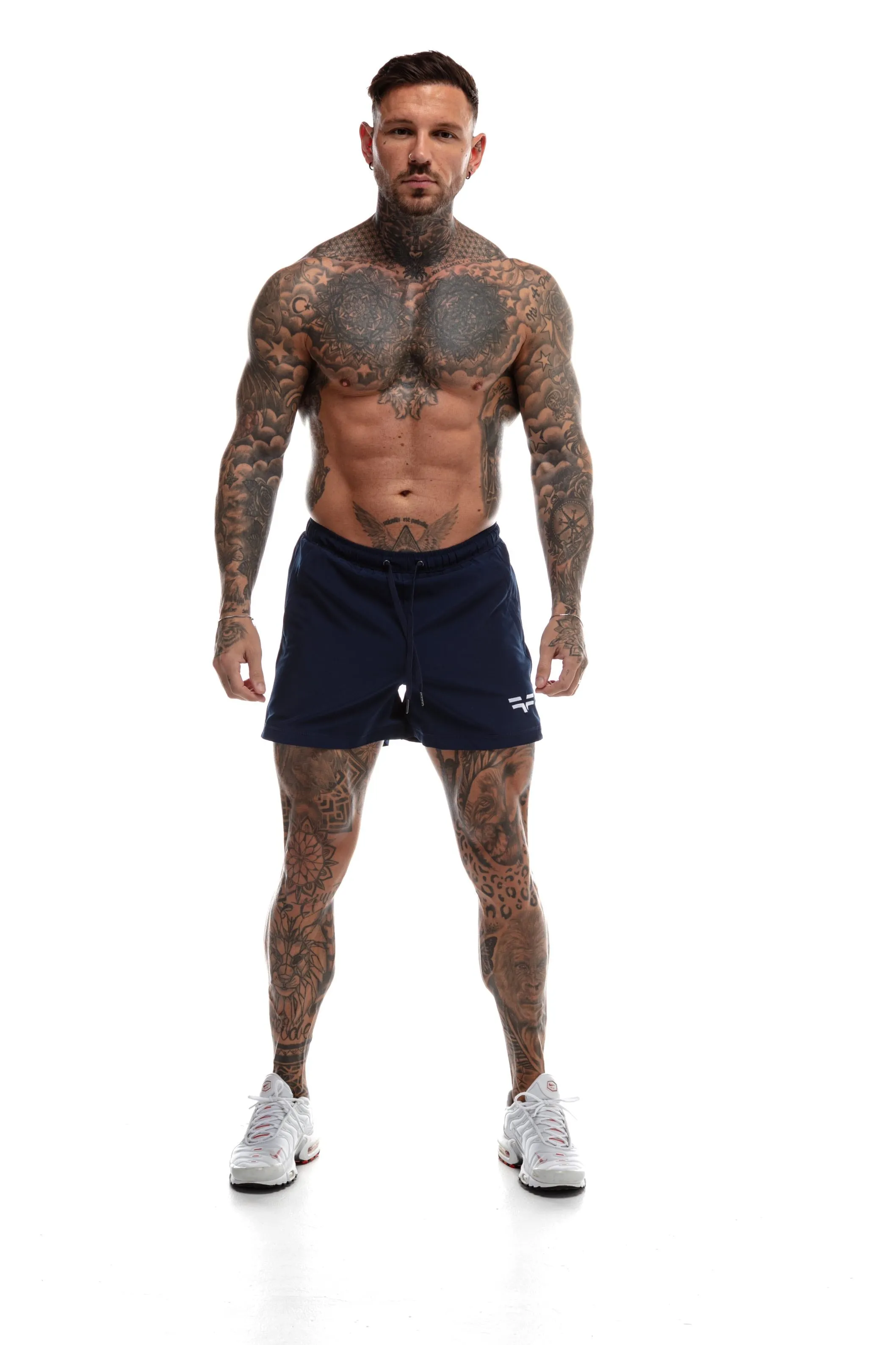 GymFreak Mens 365 Shorts - Navy Blue - 3.5inch