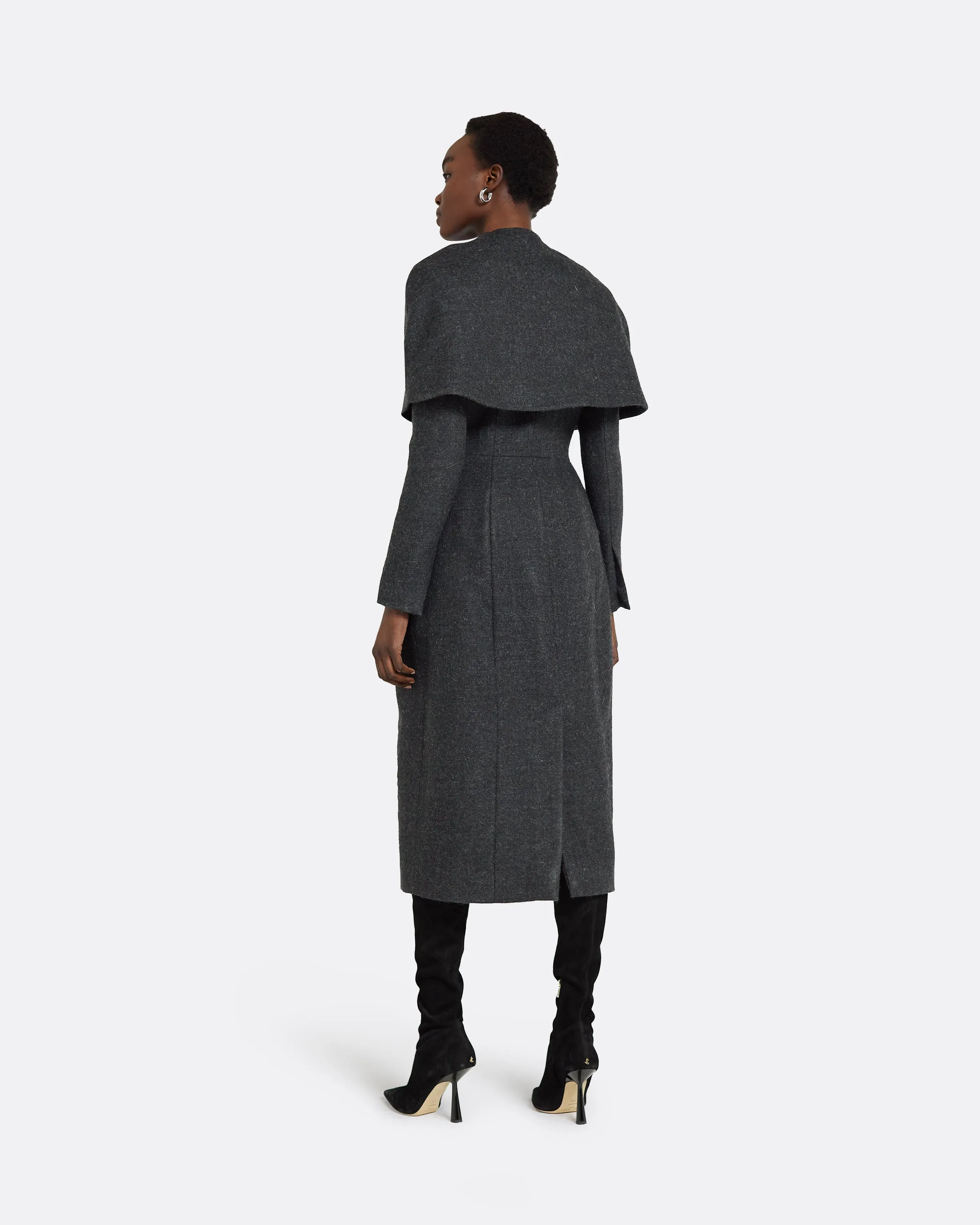 Hannah Speckled Grey Coat