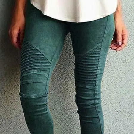 High Waist Stretch Slim-Fit Pants