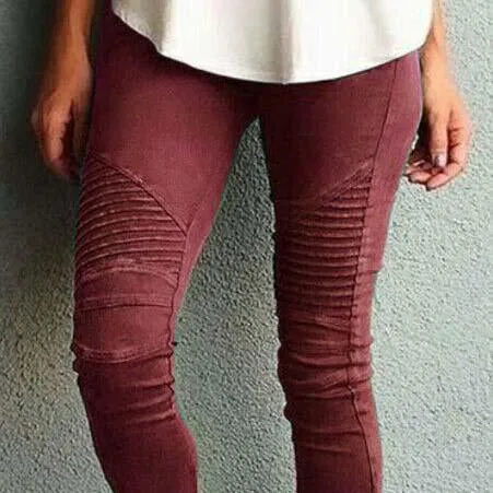 High Waist Stretch Slim-Fit Pants