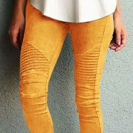 High Waist Stretch Slim-Fit Pants