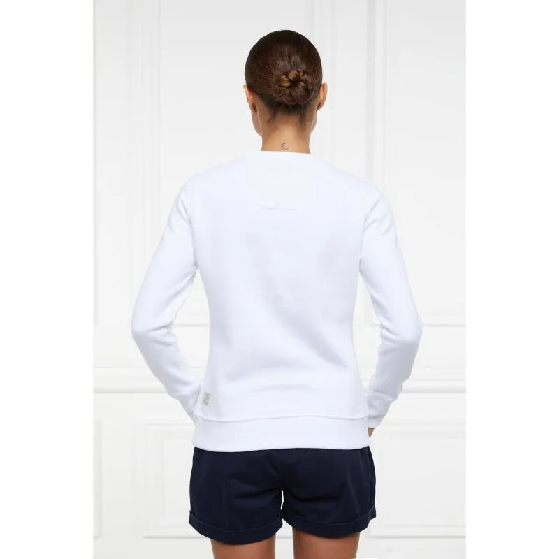 Holland Cooper Varsity Crew Neck Ladies Sweatshirt - White