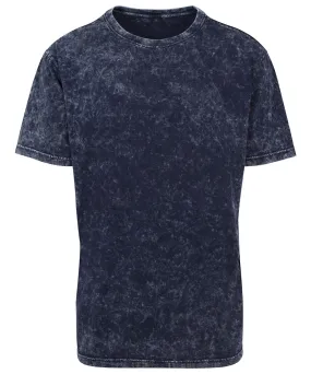 Indigo/White - Acid washed tee