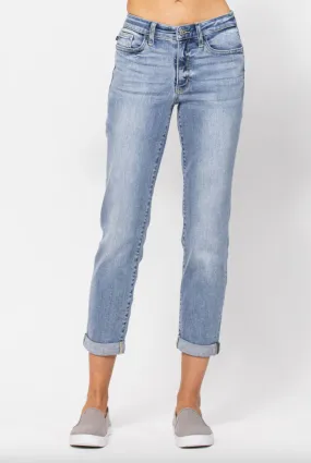 Jenni Core Midrise Bleach Wash Boyfriend Jean