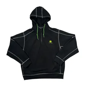 JOHN DEERE Classic Embroidered Mini Logo 1/4 Zip Pullover Hoodie