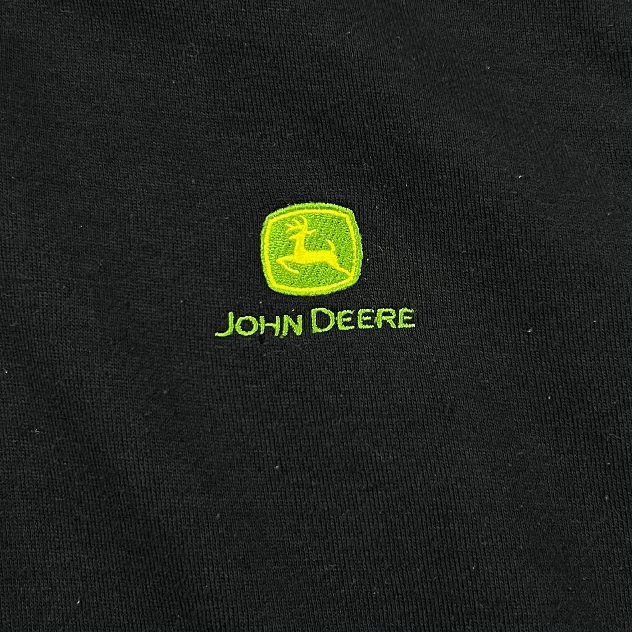 JOHN DEERE Classic Embroidered Mini Logo 1/4 Zip Pullover Hoodie
