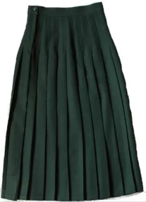 Junior High High School Green Box Pleated Skirt