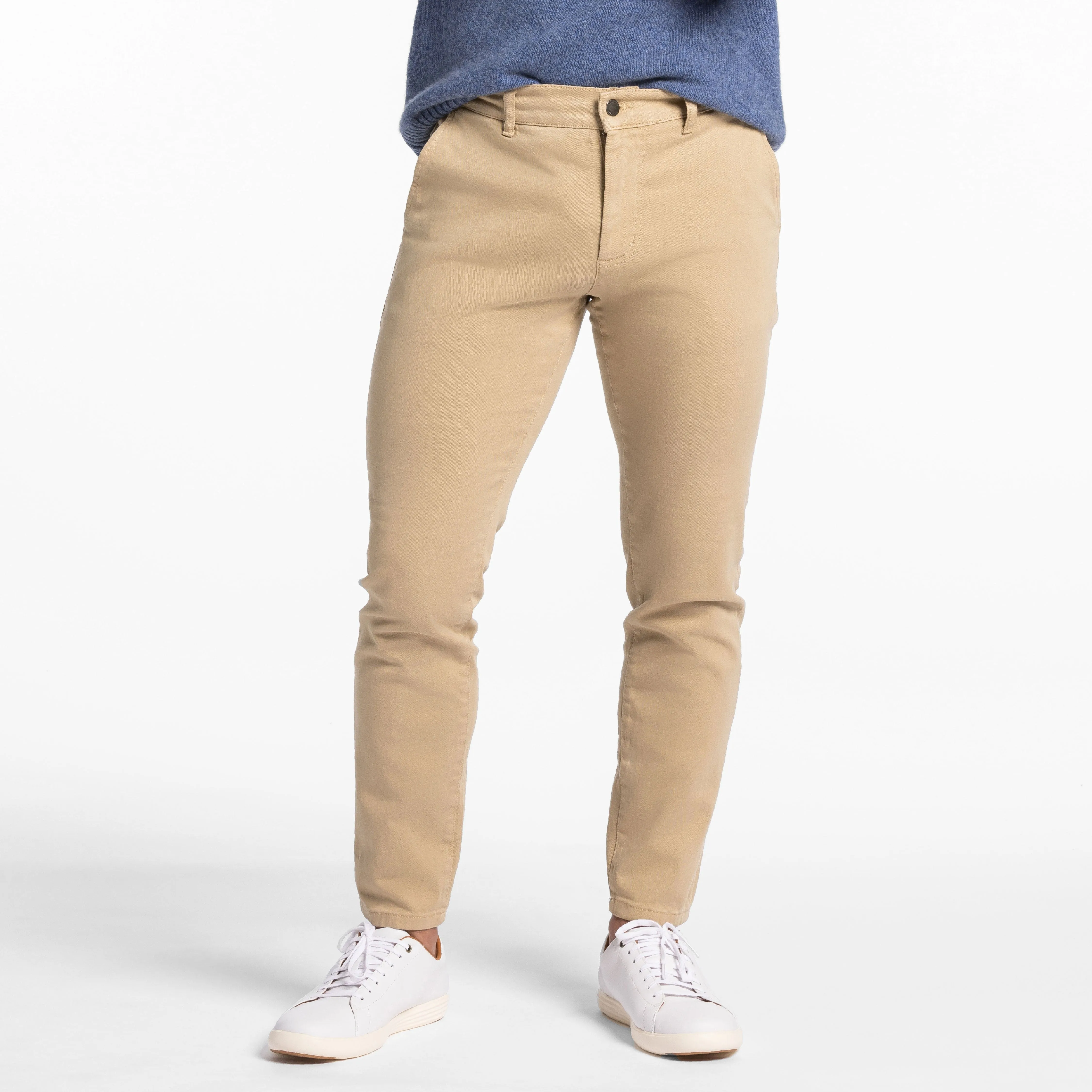 Khaki Washed Stretch Chino