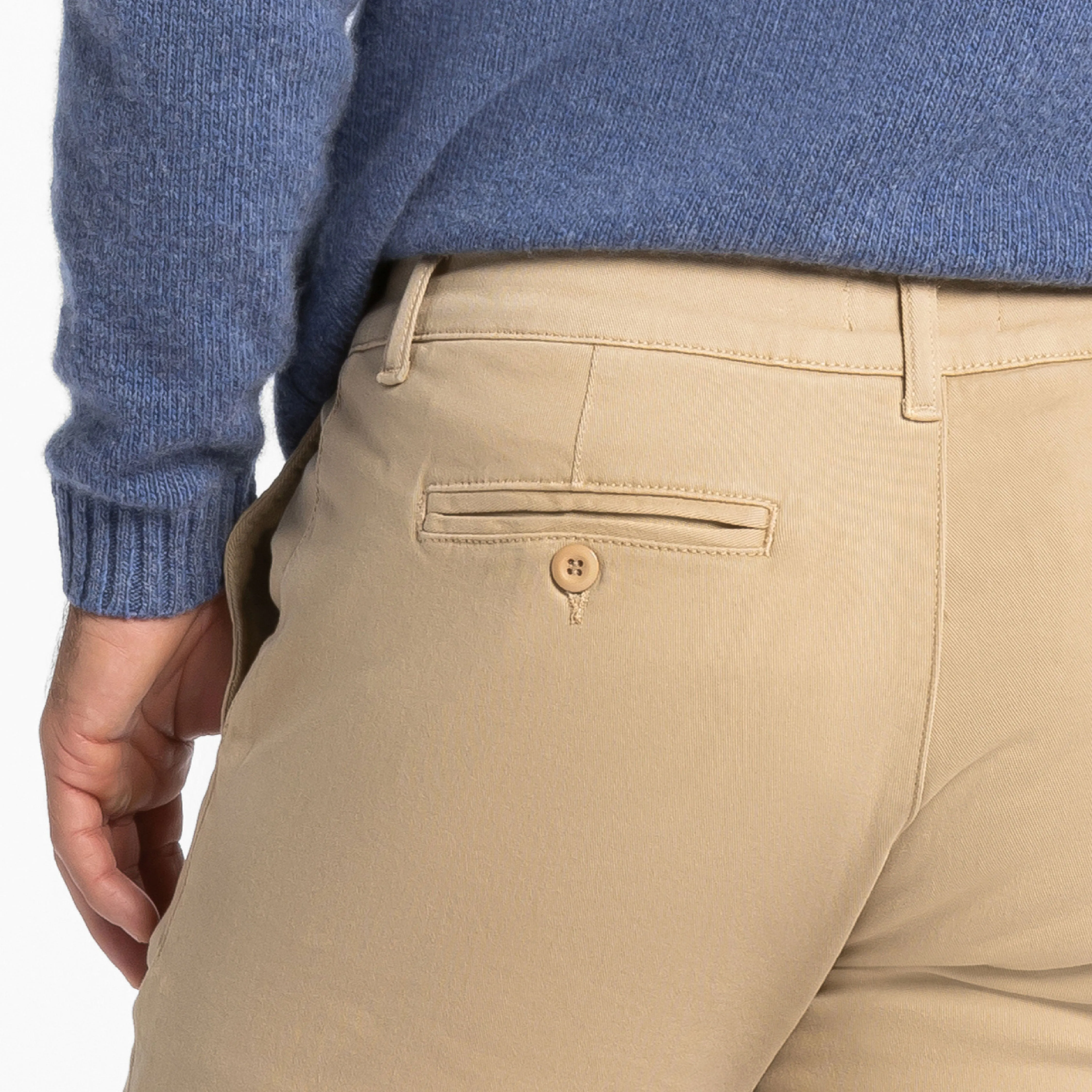 Khaki Washed Stretch Chino