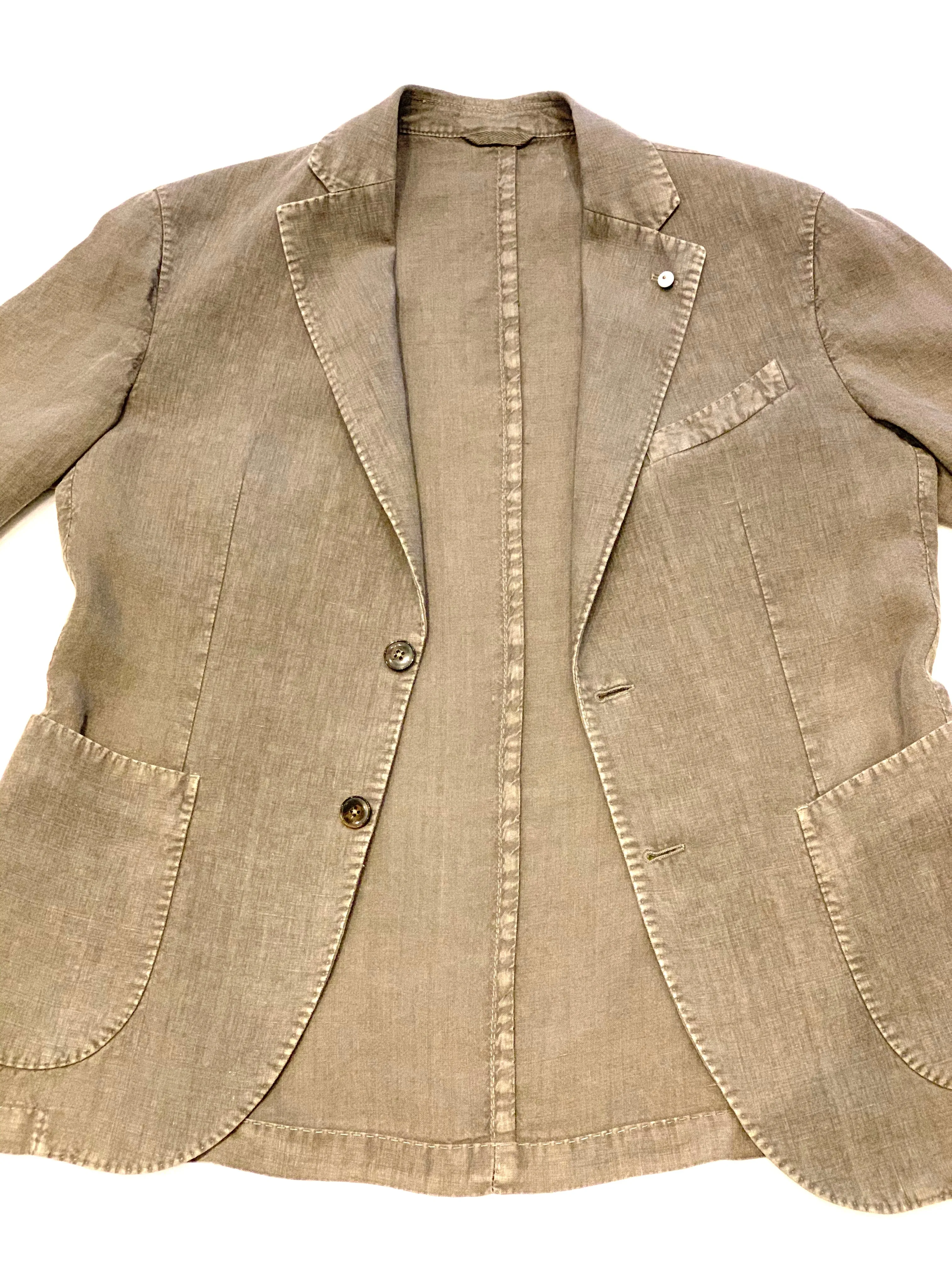 LBM Sport Jacket: Taupe Slim Fit, with Unlined Body & Soft Shoulder