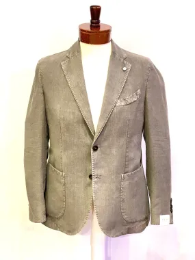 LBM Sport Jacket: Taupe Slim Fit, with Unlined Body & Soft Shoulder