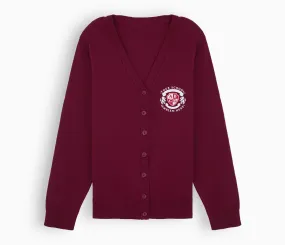 Lightweight Straight Edge Cardigan - Burgundy